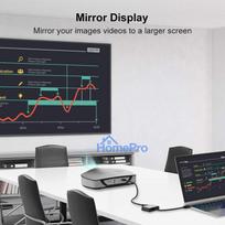 vga hdmi adapteris - Riff Dual Display 4K HDMI Adapter to HDMI + VGA + 3.5mm + Micro USB 0.25m (Juodas/Black) - 3 nuotrauka