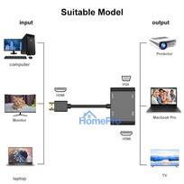 vga hdmi adapteris - Riff Dual Display 4K HDMI Adapter to HDMI + VGA + 3.5mm + Micro USB 0.25m (Juodas/Black) - 5 nuotrauka
