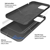 deklai iphone 14 silicone - Riff "Soft Silicone Case iPhone 14 Pro" Gray - 2 nuotrauka
