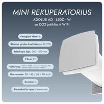 wifi jutiklis - Mini rekuperatorius Adolus AD - L50C - W su CO2 jutikliu ir WIFI - 11 nuotrauka