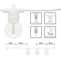 kaledines lemputes - Lauko girlianda (LED lemputės) 50 m Glow balta - 3 nuotrauka
