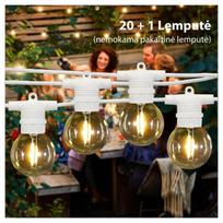 kaledines lemputes - Lauko girlianda (LED lemputės) 50 m Glow balta - 8 nuotrauka