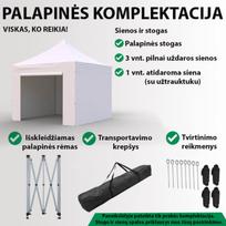 stogine - Prekybinė palapinė Zeltpro EKOSTRONG 2x2 m, balta (White) - 2 nuotrauka