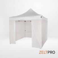 3x3 palapine tentas - Zeltpro PROFRAME prekybinė palapinė, stogas ir sienos (4 vnt.), 3x3 m, balta (White) - 4 nuotrauka