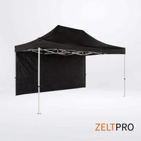 prekybines palapines - Prekybinė palapinė Zeltpro PROFRAME, stogas ir sienos (4 vnt.) komplektas, 3x4,5 m, Juoda (Black) - 4 nuotrauka