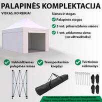 stogine - Prekybinė palapinė Zeltpro EKOSTRONG, 3x4,5 m, Balta (White) - 2 nuotrauka