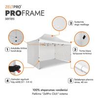 prekybines palapines - Prekybinė palapinė Zeltpro PROFRAME, 3x4,5 m, balta (White) - 27 nuotrauka