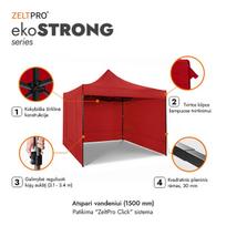 prekybines palapines - Prekybinė palapinė Zeltpro Ekostrong 2x2m, Raudona - 16 nuotrauka