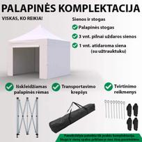 stogine - Prekybinė Palapinė Zeltpro PROFRAME Juoda, 2x2 - 2 nuotrauka