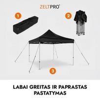 stogine - Prekybinė Palapinė Zeltpro PROFRAME Juoda, 2x2 - 26 nuotrauka