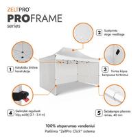 stogine - Prekybinė palapinė Zeltpro PROFRAME Balta, 3x2 - 26 nuotrauka