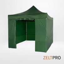 stogine - Prekybinės palapinės stogas ir sienos komplektas Zeltpro PROFRAME, 3x3 m, žalia (Green) - 3 nuotrauka