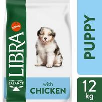 sunu maistas 10 kg - LIBRA DOG PUPPY CHICKEN Šuniukams Su Vištiena 12kg - 1 nuotrauka