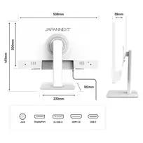 baltas monitorius - JAPANNEXT JN-IPS2152FHDR-T 21.5", IPS, FHD, lietimui jautrus, baltas - 5 nuotrauka