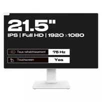 baltas monitorius - JAPANNEXT JN-IPS2152FHDR-T 21.5", IPS, FHD, lietimui jautrus, baltas - 6 nuotrauka