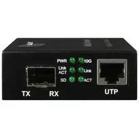 sfp 10g t - ALLNET ALL-MC109-SFP+ tinklo medijos keitiklis 10GBASE-T į 10GBASE-SX/LX Juodas (Black) - 2 nuotrauka