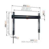televizoriaus stovas laikiklsi tv stovas - Vogels TVM 3603 Sieninis laikiklis televizoriams 40-100", Juodas (Black) - 4 nuotrauka