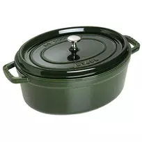 la cocotte - Staub La Cocotte ovalus ketaus puodas 33 cm, 6.7 l, Žalias (Green) - 2 nuotrauka