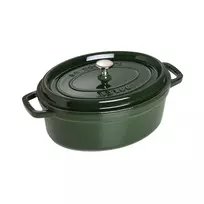 la cocotte - Staub La Cocotte ovalus ketaus puodas 33 cm, 6.7 l, Žalias (Green) - 5 nuotrauka