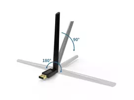network adapter - Conceptronic ABBY17B Bluetooth 5.3 USB adapteris su išorine antena Juodas (Black) - 4 nuotrauka