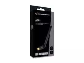 network adapter - Conceptronic ABBY17B Bluetooth 5.3 USB adapteris su išorine antena Juodas (Black) - 5 nuotrauka