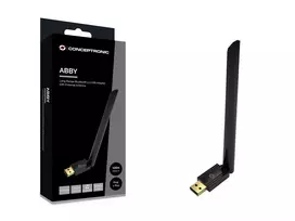 network adapter - Conceptronic ABBY17B Bluetooth 5.3 USB adapteris su išorine antena Juodas (Black) - 6 nuotrauka