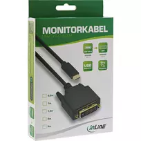kabelia dp - Kabelis USB InLine InLine Adapteris USB - DVI - USB Typ C męski na DVI męski (DP Alt Mode) - juoda - 2m - 2 nuotrauka