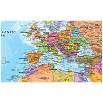 gaublys - Craenen Bvba Laminuotas pasaulio politinis žemėlapis World With Flags, 136 x 100 cm - 8 nuotrauka