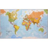 sieninis zemelapis - Pasaulio politinis sieninis žemėlapis 1:20 mln, 120×195 cm, laminuotas - 2 nuotrauka