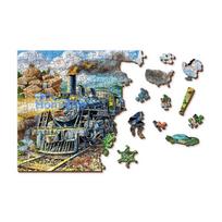 medinis traukinys - Wooden City Medinė dėlionė Traukinys, 200 det. - 8 nuotrauka