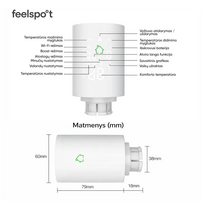 radiatoriaus termostatas - Feelspot TG22.09 Zigbee - 3 nuotrauka