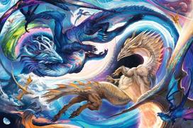 delione 5000 - Ravensburger Dragon Day And Night, 101 x 153 cm, 4000 det. - 2 nuotrauka