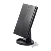 veidrodis su apsvietimu juodas - Extralink makiažo veidrodis su apšvietimu, juodas (Black) - 2 nuotrauka