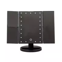 veidrodis su apsvietimu juodas - Extralink makiažo veidrodis su apšvietimu, juodas (Black) - 5 nuotrauka