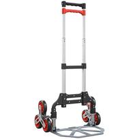 HOMCOM Sulankstomas laiptų vežimėlis, 70 kg, aliuminio, raudonas (Red)