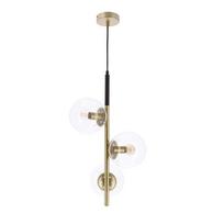 Candellux Lighting Duo 33-48578, E14, 3 x 15 W, skaidri/aukso spalvos