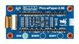 raspberry pi pico 2 - Waveshare 20052 E-Paper E-Ink ekranas 2.66'' 296x152px - SPI - 2 spalvų (2 colors) - Raspberry Pi Pico - 5 nuotrauka