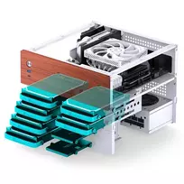 mini itx korpusas - Jonsbo N4 WHITE kompiuterio korpusas „Micro Tower“ Balta - 3 nuotrauka