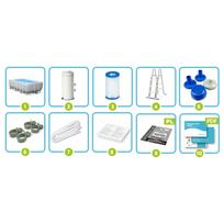 sodo siurbliai - Intex Karkasinis baseinas 400 x 200 x 122 cm, 8.418 l, Pilka (Gray) - 4 nuotrauka
