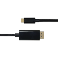 usb c displayport - DELTACO USB-C – DisplayPort, 4K UHD, paauksuotas, 1m, juodas / USBC-DP100-K / 00140012 - 3 nuotrauka