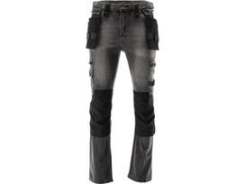 darbines kelnes - Darbinės kelnės Yato Stretch YT-79065, plieno pilka (Steel Grey), 2XL dydis - 2 nuotrauka