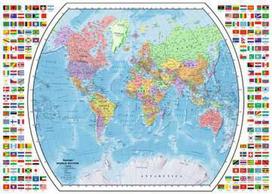 pasaulio veliavos - Ravensburger Puzzle Pasaulio Žemėlapis su Vėliavomis 1000 det. (12000664) - 2 nuotrauka