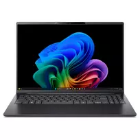 intel core ultra 7 - Acer Swift Go 16 AI OLED SFG16-I71-77NZ, Intel Core Ultra 7 355, 16 GB, 512 GB, 16", OLED, Titanium Gray (Pilkas) - 7 nuotrauka