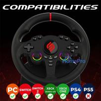 xbox series x zaidimai - Subsonic Superdrive 220 RS Vairas su Pedalais (PS4/PC/XBOX SERIES X/S) - 6 nuotrauka