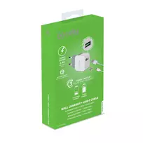 type c pakrovejas - Celly USB Turbo Wall Charger   USB Type-C Cable White - 2 nuotrauka