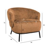 oranzinis fotelis fotelis - Fotelis Home4you Gemala, oranžinis, 84 cm x 84 cm x 75 cm - 2 nuotrauka