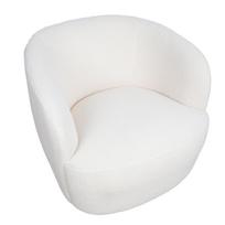 senukai foteliai - Fotelis Home4you Manuela, baltas, 84 cm x 82 cm x 75 cm - 3 nuotrauka