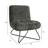 samanos - Fotelis Home4you Farica, žalias, 74 cm x 65 cm x 84 cm - 2 nuotrauka