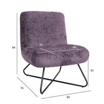 senukai kedes - Fotelis Home4you Farica, bordo, 74 cm x 65 cm x 84 cm - 2 nuotrauka