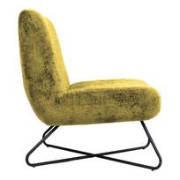 senukai kedes - Fotelis Home4you Farica, geltonas, 74 cm x 65 cm x 84 cm - 4 nuotrauka